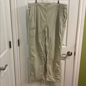 L.L. Bean Tan Hiking Pants Womens Size 18 Adjustable Waist Outdoor Gorpcore Fall